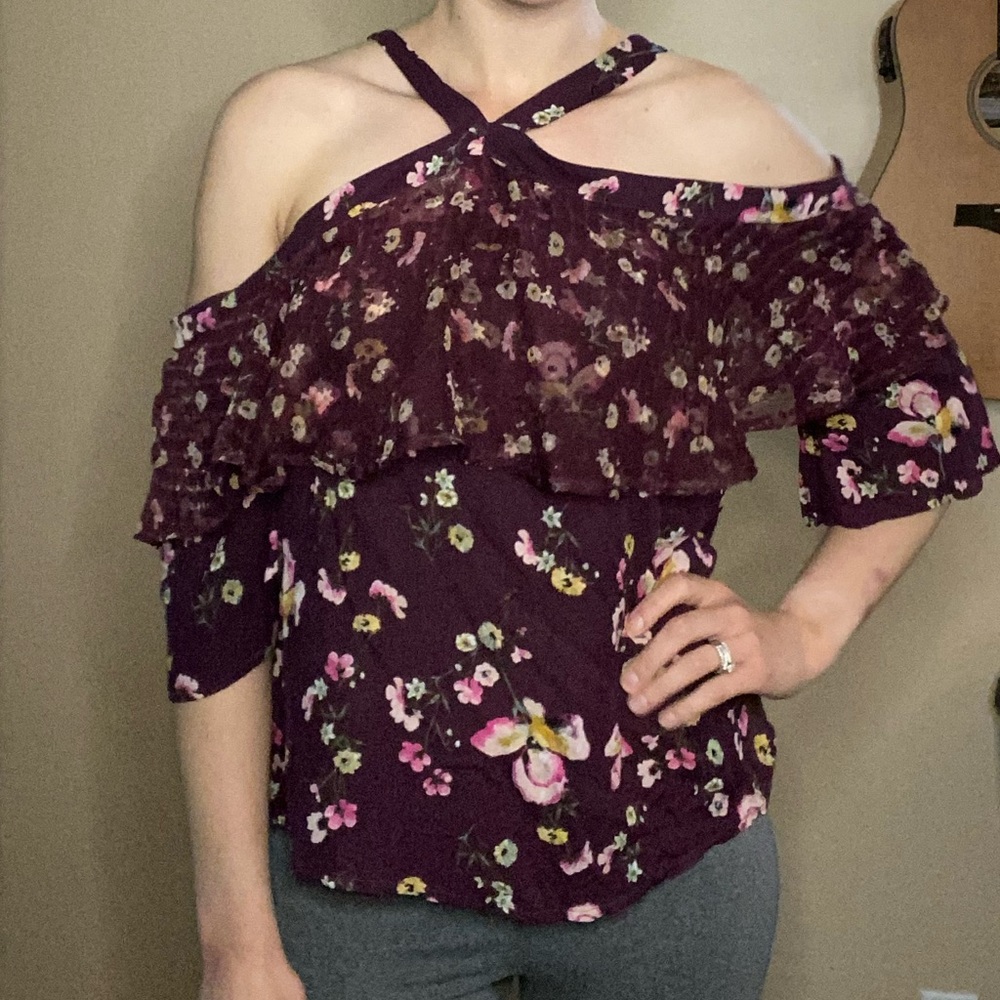 Floral off shoulder blouse